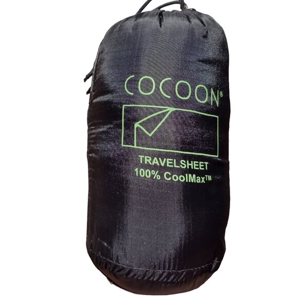 COCOON COOLMAX TRAVEL BLANKET BLACK 86"X33" NWT CAMPING PLANE ROAD TRIP - Picture 1 of 5